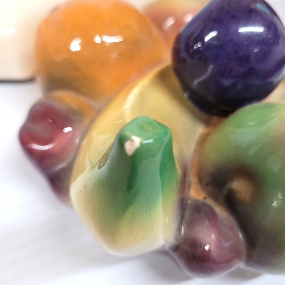 Lane & Co Van Nuys Ca 5 Piece Chip & Dip Ceramic Centerpiece Fruit Bowl #3030 - Picture 9 of 11